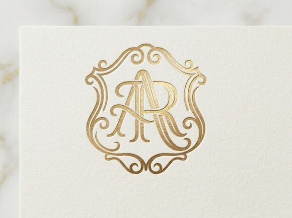 AR Regal Monogram Logo SVG