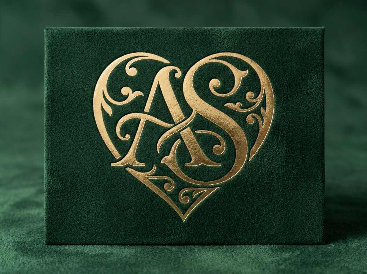 AS Heart Love Monogram SVG