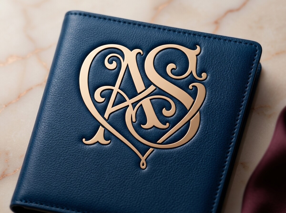 AS Heart Wedding Monogram SVG