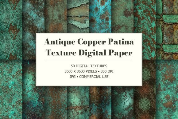 Antique Copper Patina Digital Paper