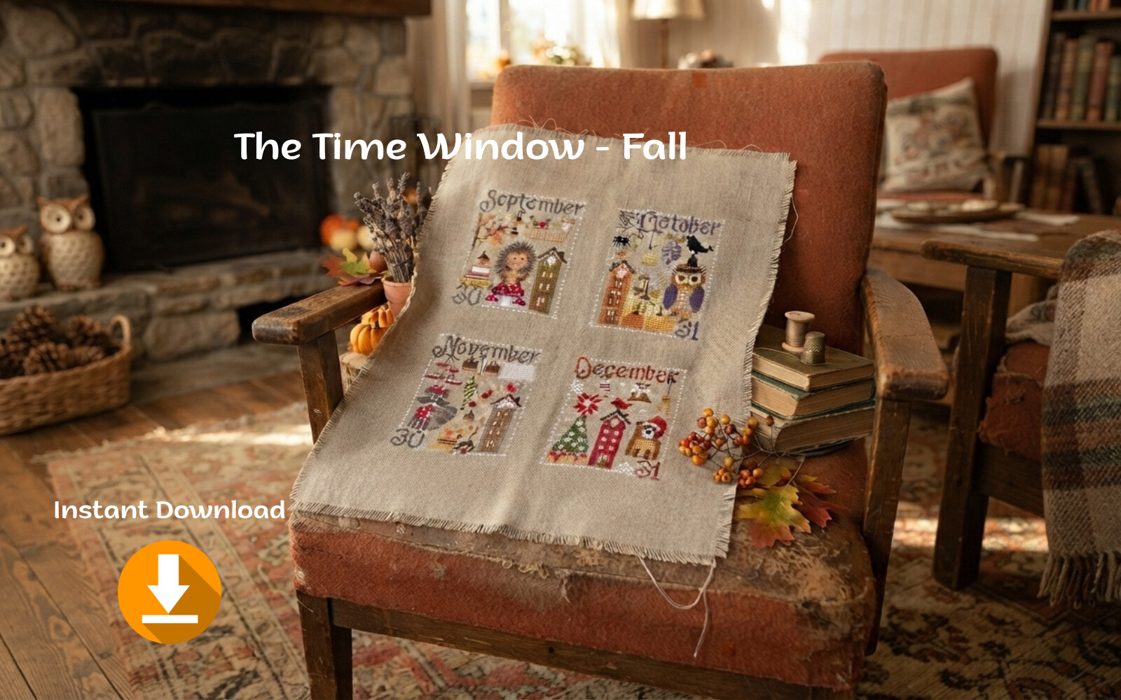 Autumn Seasons Cross Stitch Pattern