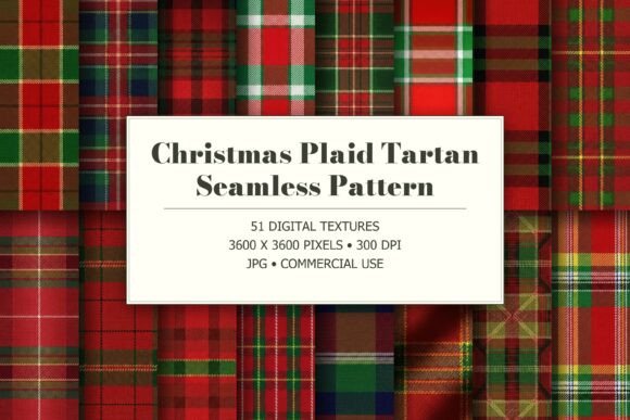 Christmas Plaid Tartan Seamless Pattern