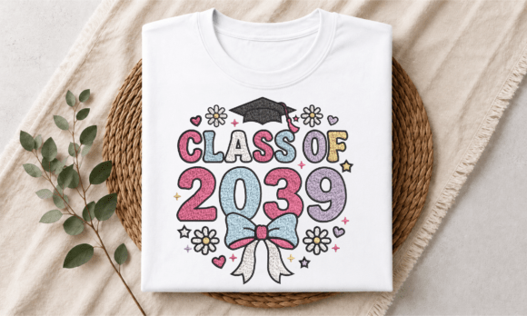 Class of 2039 Pastel Bow Embroidery DST