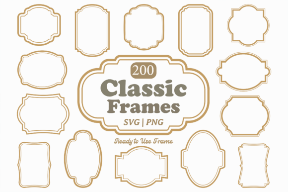 Classic Frame Label Border SVG PNG
