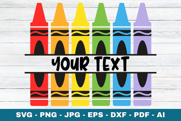 Crayon SVG Personalized School Craft