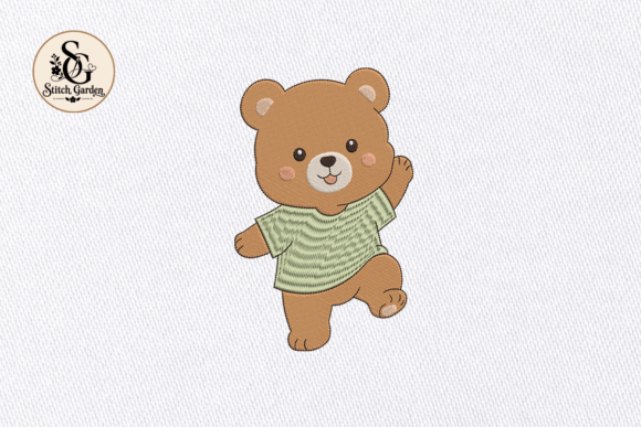 Cute Bear Sweater Embroidery Design