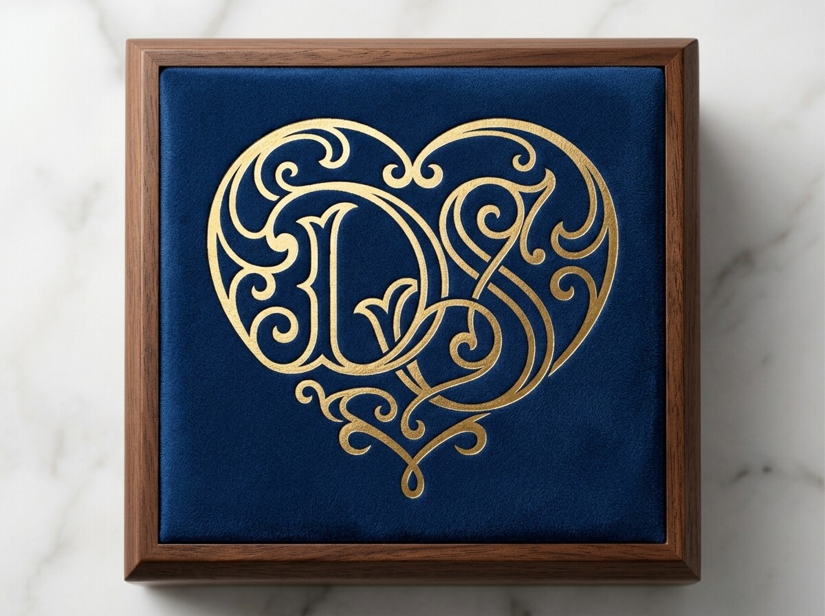 DS Love Monogram Logo SVG
