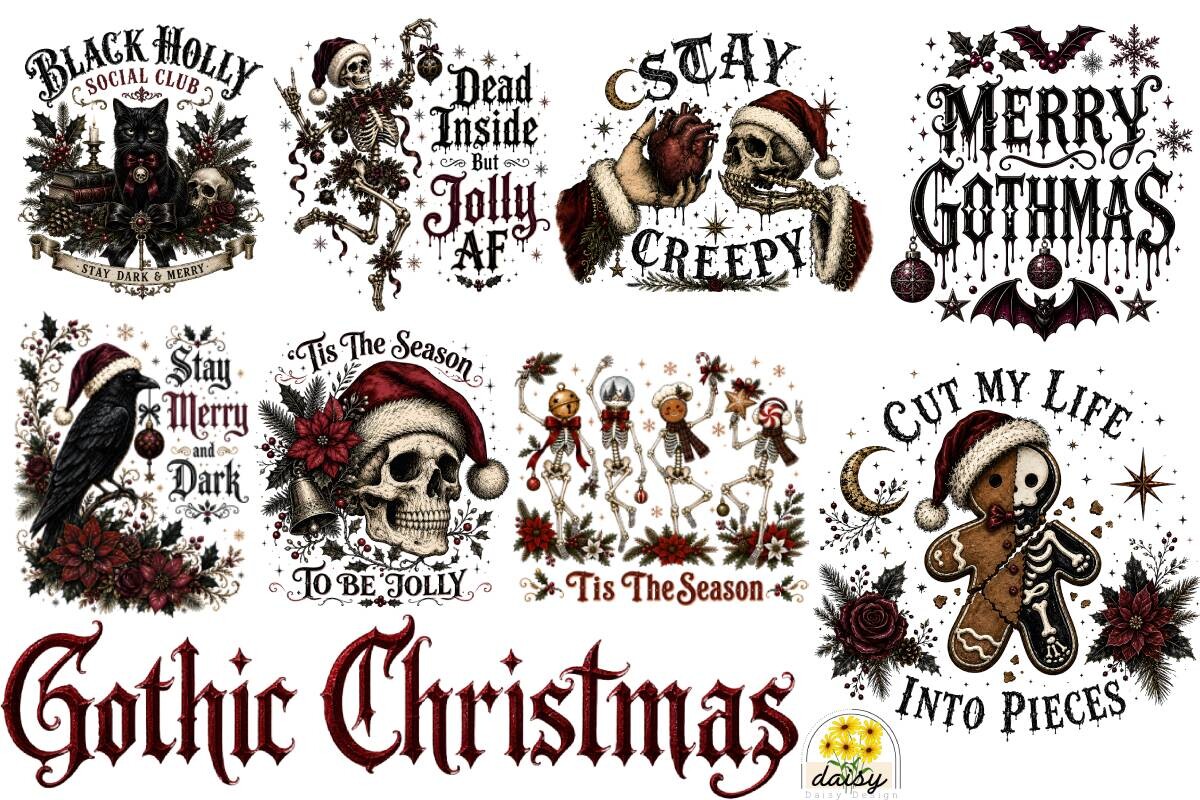 Dark Gothic Christmas Halloween Bundle