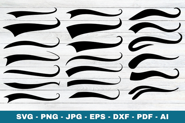 Decorative Swash SVG Baseball Tail PNG