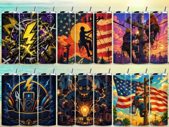 Electrician Tumbler Wrap Bundle