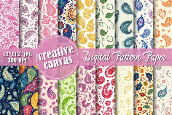 Elegant Paisley Digital Paper