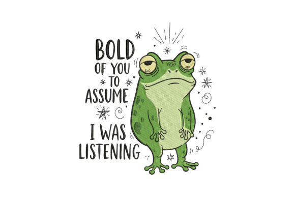Funny Frog Animals Embroidery Design By EmZone