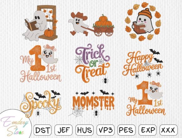 HALLOWEEN GHOST EMBROIDERY BUNDLE