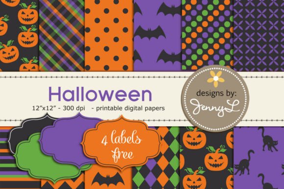 Halloween Digital Papers