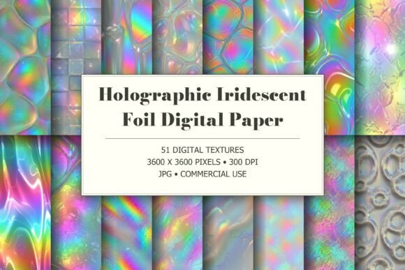 Holographic Iridescent Foil Paper