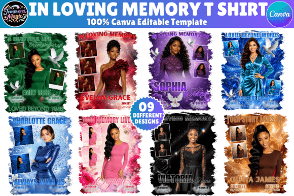 In Loving Memory T-Shirt Canva Editable