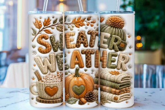 Inflated Sweater Weather Tumbler Wrap