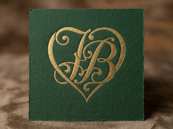 JB Heart Monogram Logo SVG