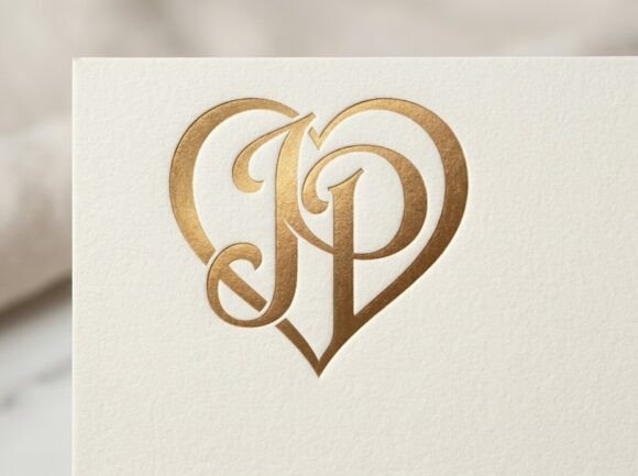 JP Romantic Love Monogram SVG
