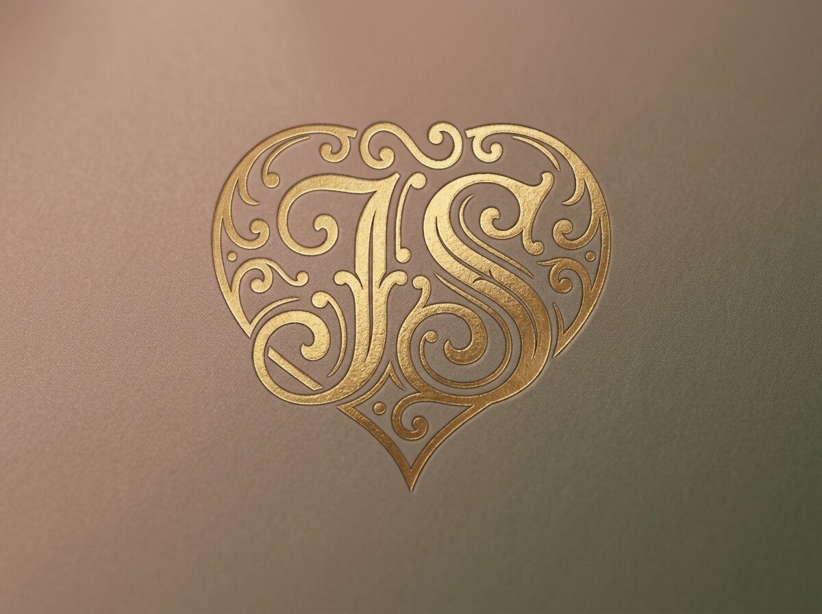 JS Love Initials Monogram SVG