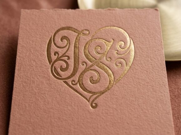 JS Romantic Monogram Logo SVG