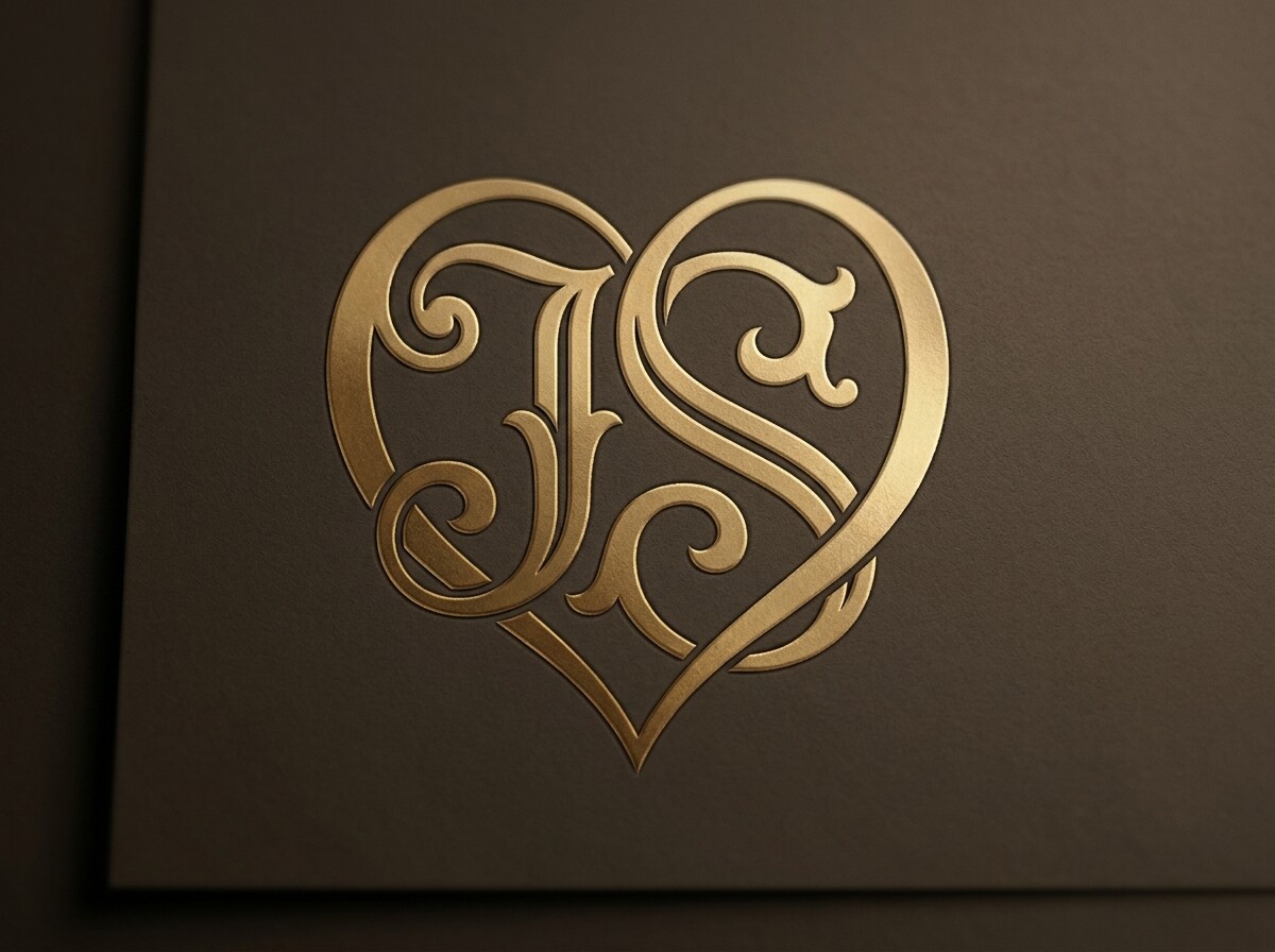 JS Wedding Initials Monogram SVG