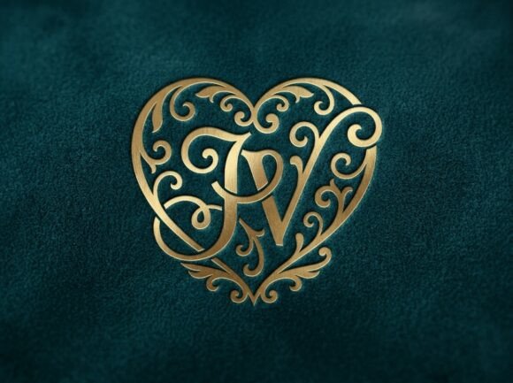 JV Love Couple Monogram SVG