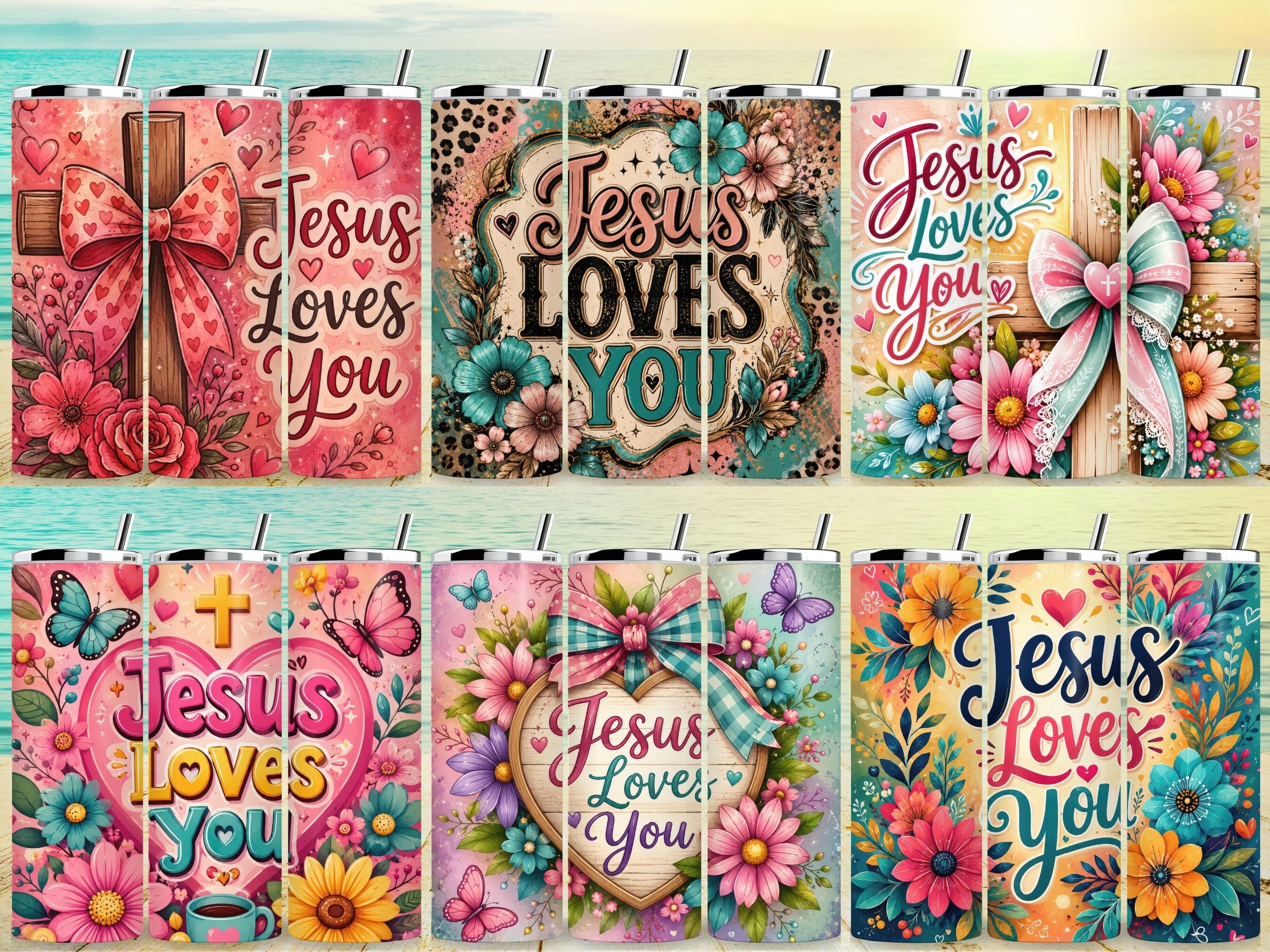 Jesus Loves You Tumbler Wrap Bundle
