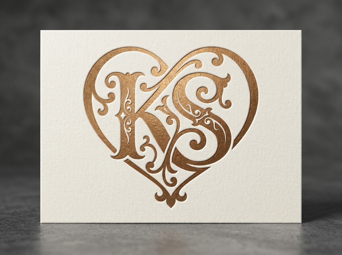 KS Romantic Wedding Monogram SVG