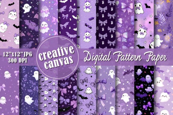 Kawaii Spooky Scrapbook Background