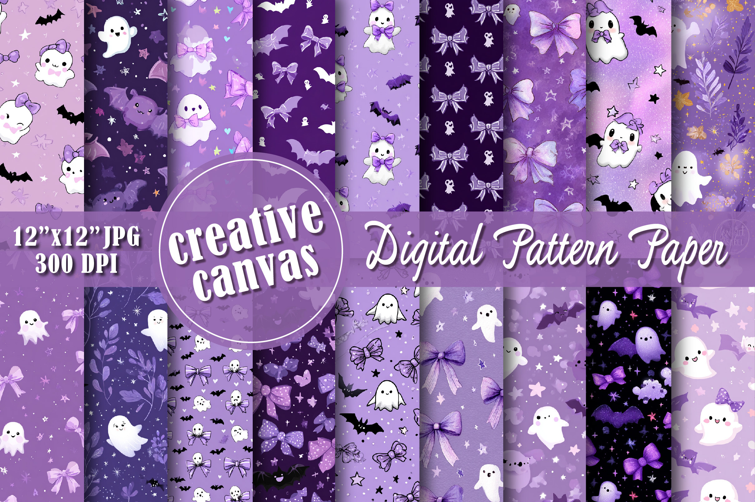 Kawaii Spooky Scrapbook Background