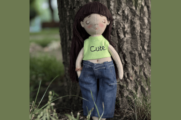 Rag Doll Sewing Pattern – Jeans & Tee