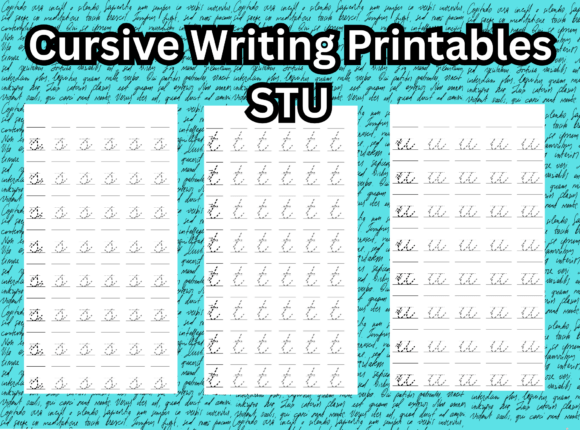STU Cursive Writing Printables