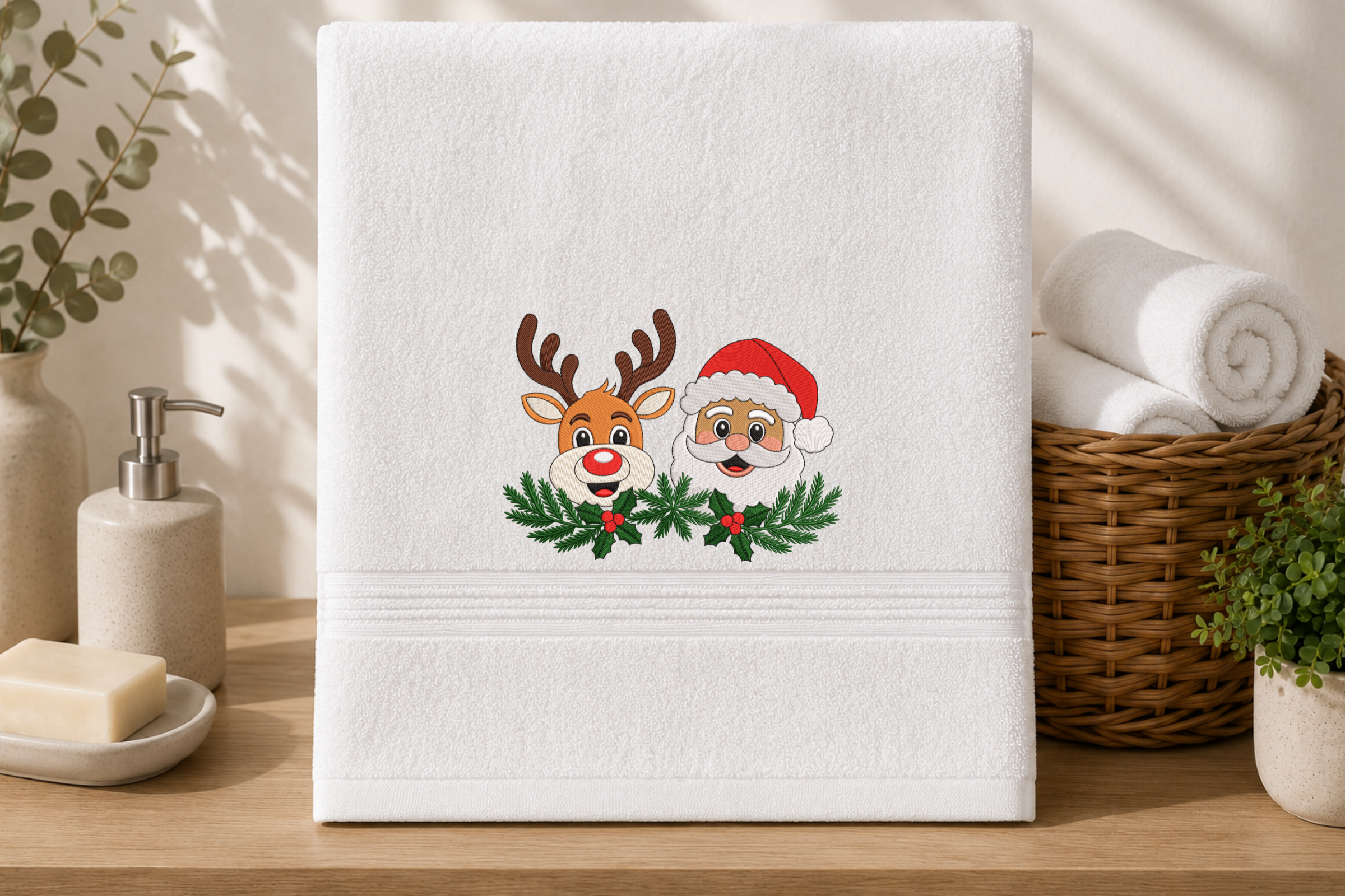 Santa & Reindeer Christmas Embroidery - photo 5