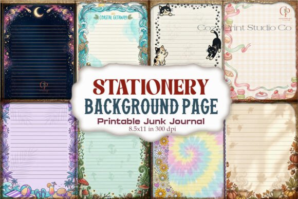 Stationery Background Page Junk Journal
