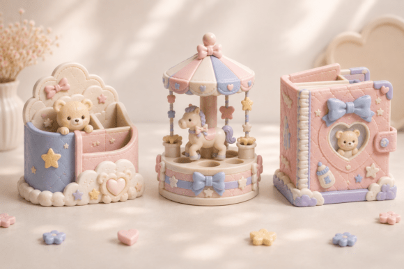 Cozy Fantasy Animal Storage Collection - 3D Printable STL Desk Organizer - Image 19