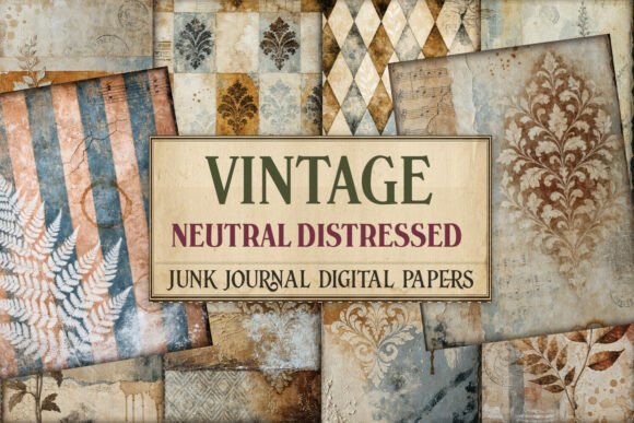 Vintage Neutral Distressed Junk Journal