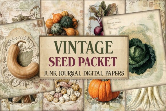 Vintage Seed Packet Junk Journal Pages
