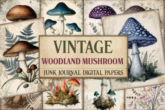 Vintage Woodland Mushroom Junk Journal