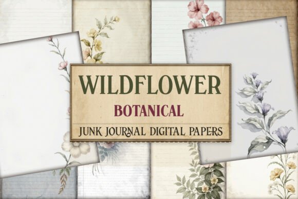 Wildflower Botanical Junk Journal Paper