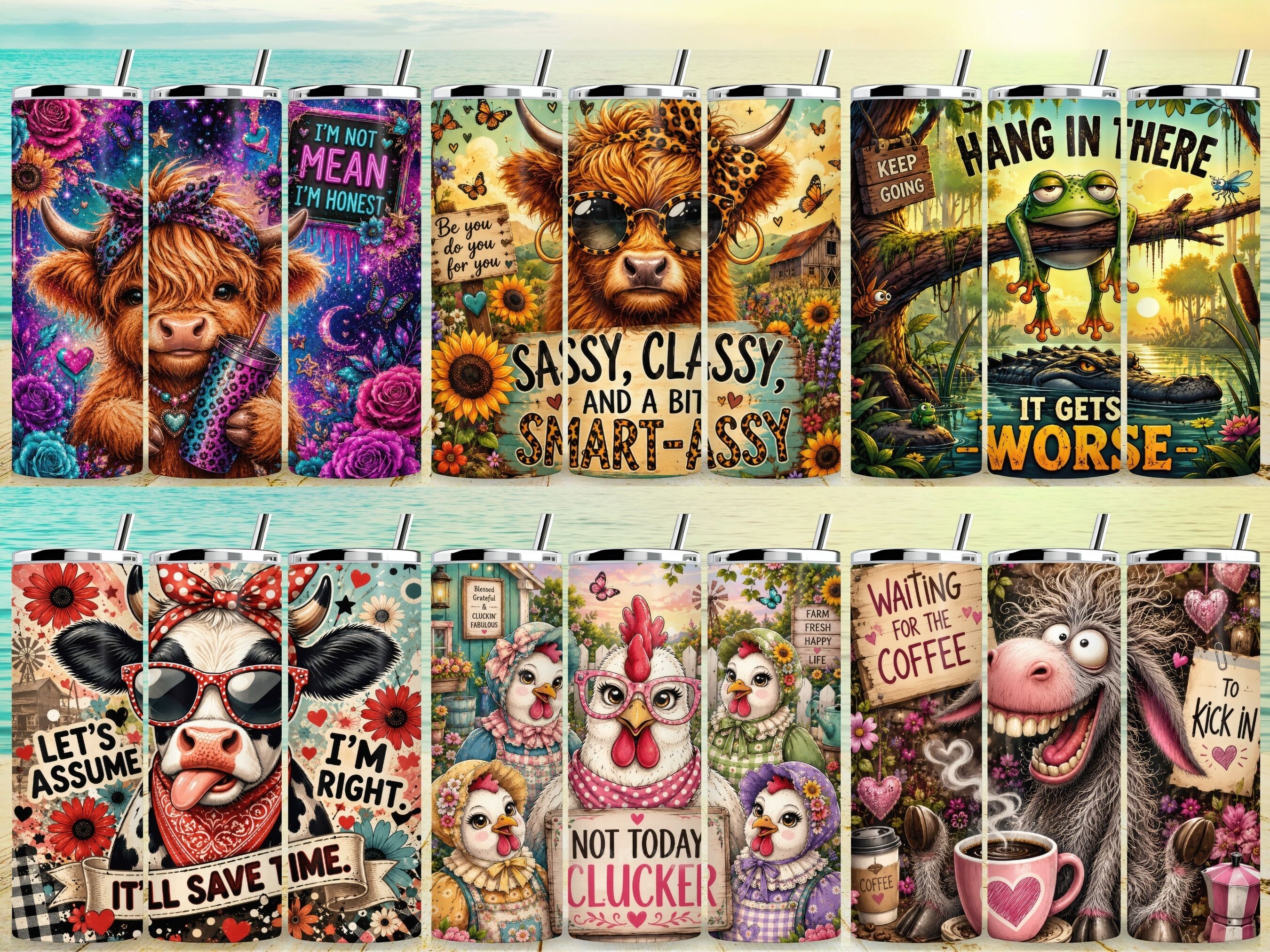 Funny Sarcastic Tumbler Wrap Bundle