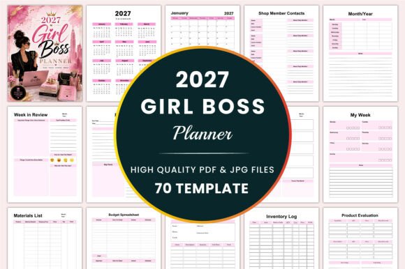 2027 Girl Boss Planner KDP Interiors