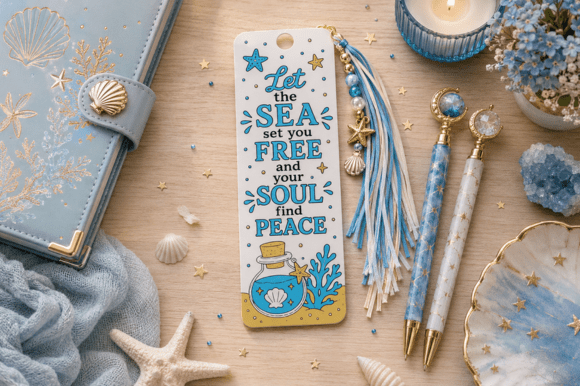 3 Beach Bookmarks 3D Print Files STL 3MF | Multicolor & Single Color Printable - Image 2
