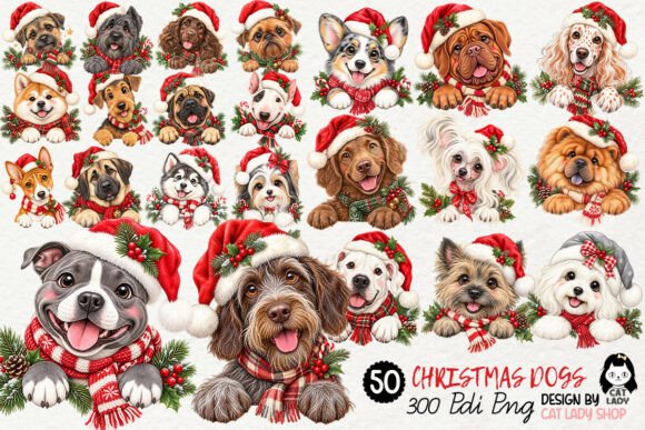 50 Peeking Christmas Dog Breeds Part 2