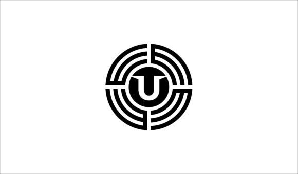 Abstract Circular U Letter Logo Design
