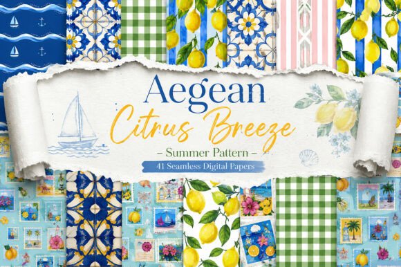 Aegean Citrus Breeze – Summer Pattern