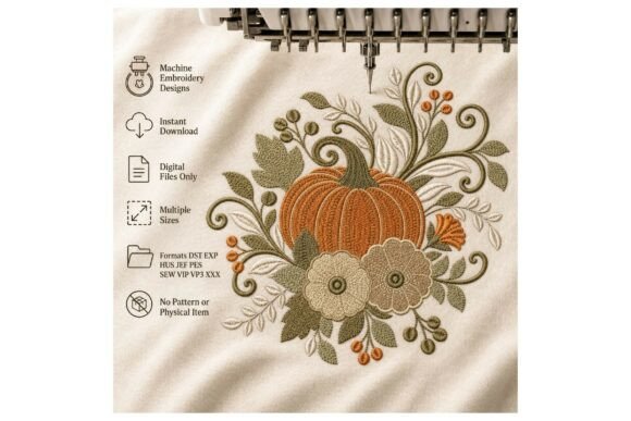 Autumn Pumpkin Floral Harvest