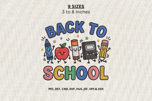Back to School Cute School Supplies DST