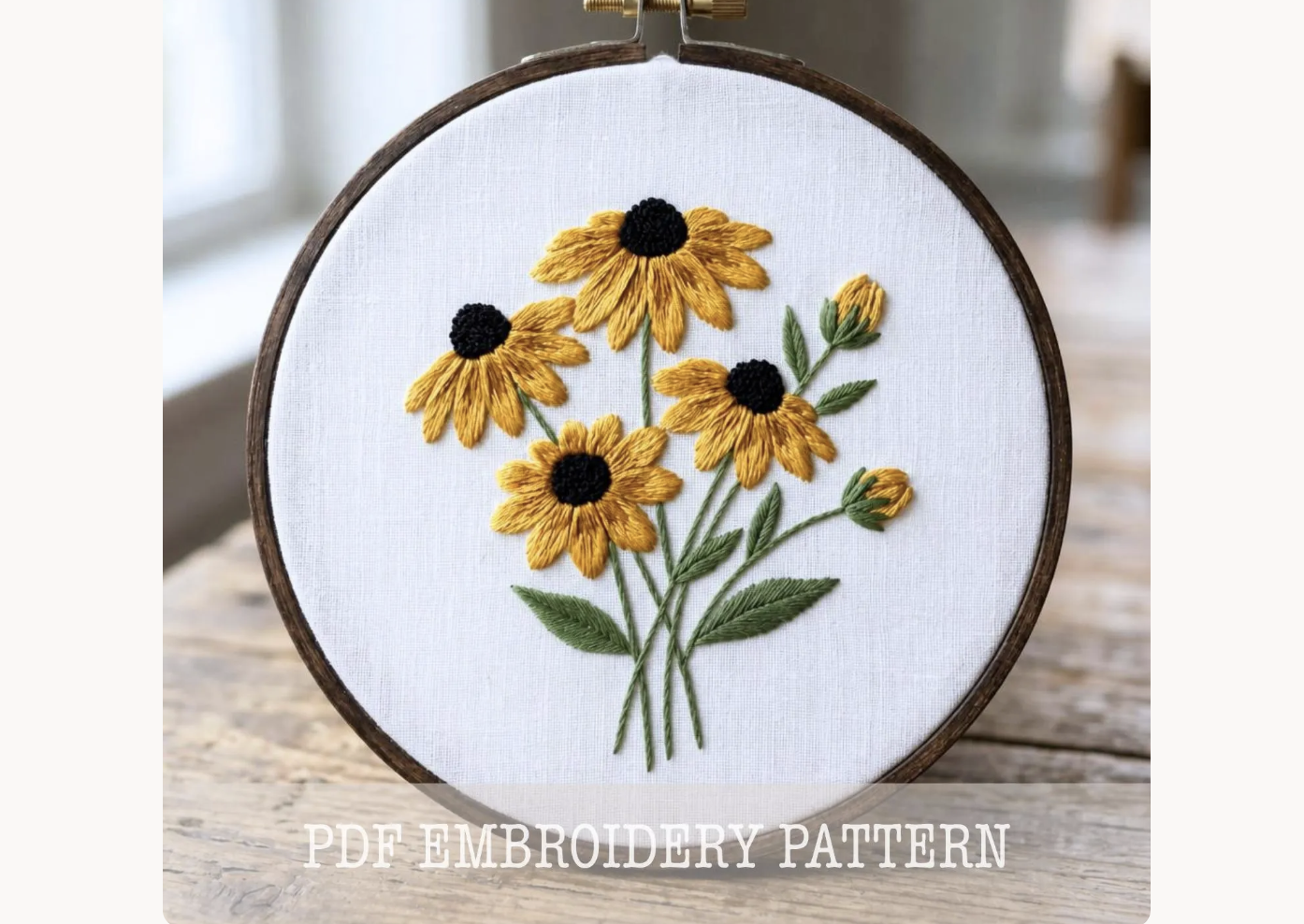 Black-Eyed Susan Embroidery Pattern