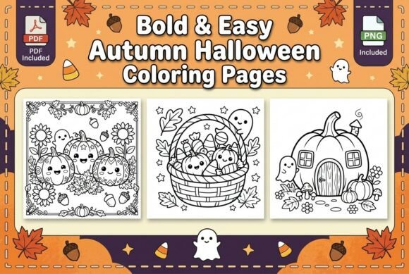 Bold & Easy Autumn Halloween Coloring